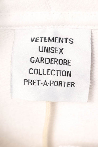 Vetements 23AW WHITE PARIS Logo Print Hoodie White Size S