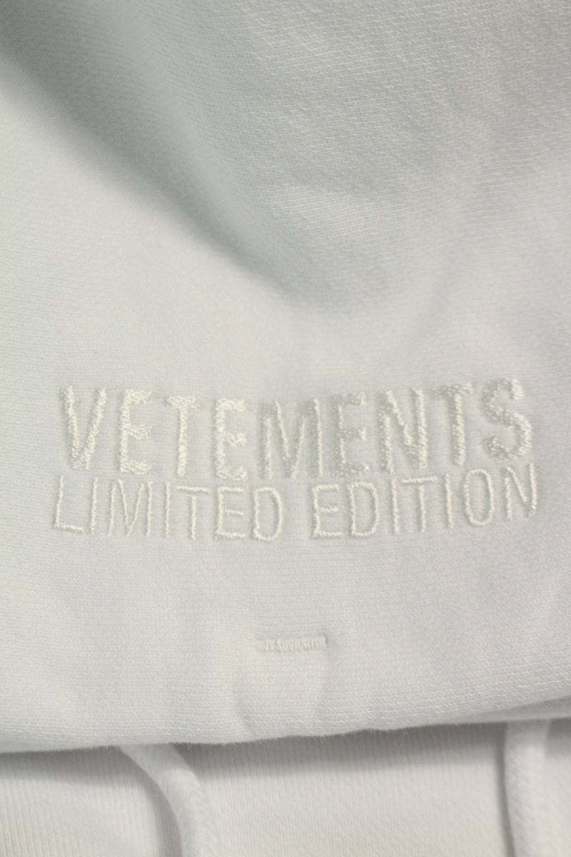 Vetements 23AW WHITE logo embroidery Hoodie White Size S