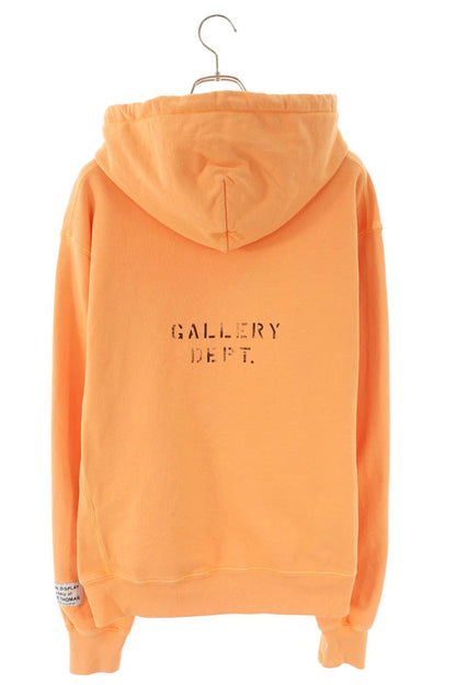 GALLERY DEPT Logo Print Hoodie Orange Size L