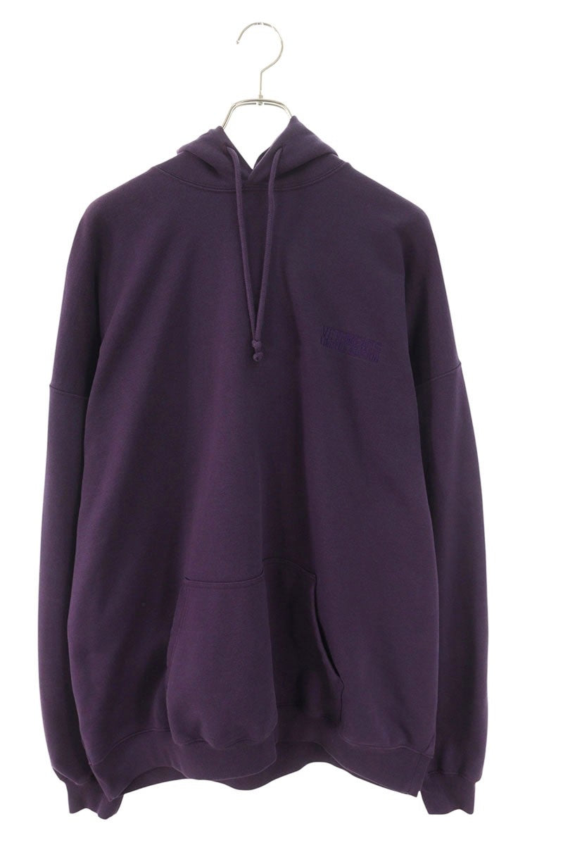 Vetements 24SS logo embroidery Pullover Hoodie Purple Size S