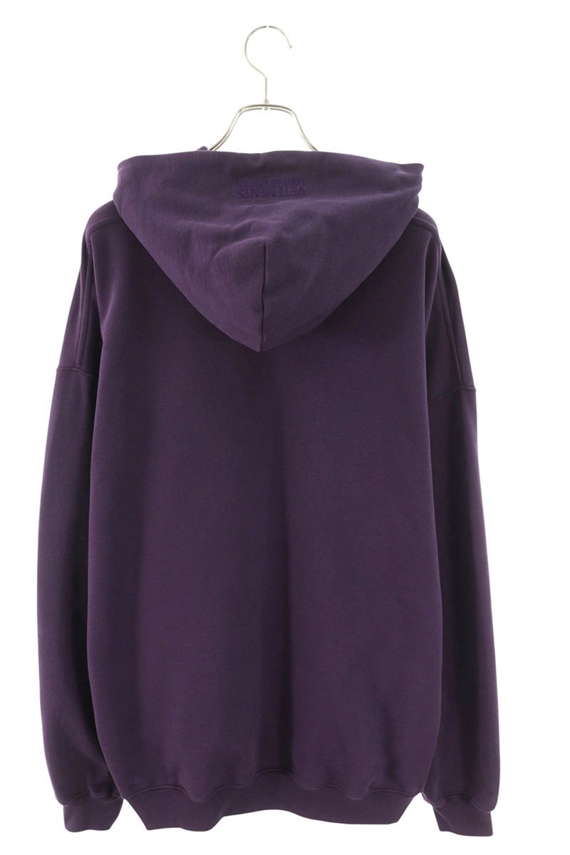 Vetements 24SS logo embroidery Pullover Hoodie Purple Size S