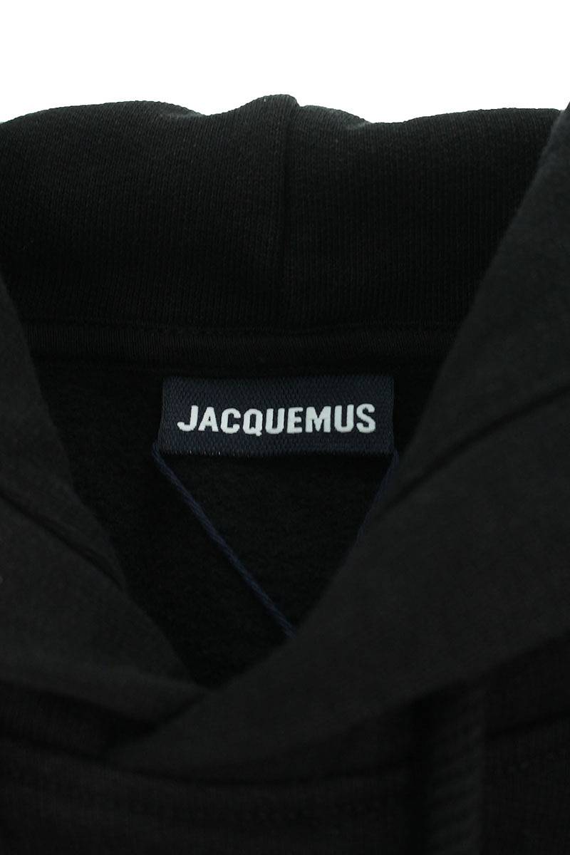 JACQUEMUS 24SS Sleeve Logo Pullover Hoodie Black Size L