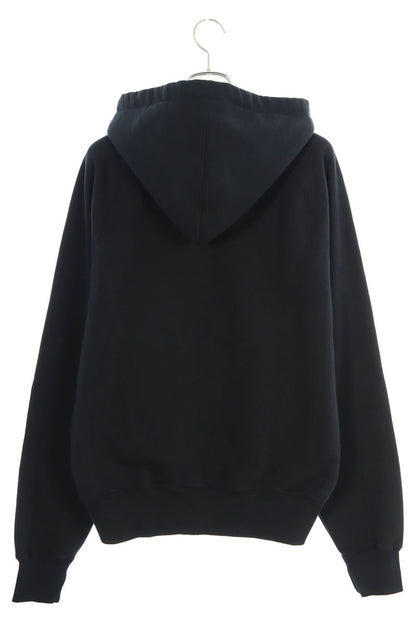 AMI Logo Embroidered Pullover Hoodie Black x Red Size L