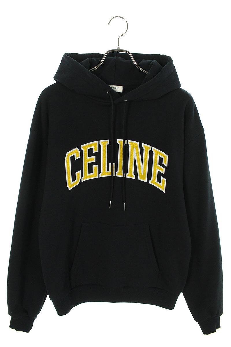 CELINE 24SS Loose Logo Hoodie Black Size S