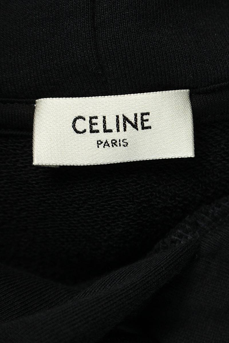 CELINE 24SS Loose Logo Hoodie Black Size S