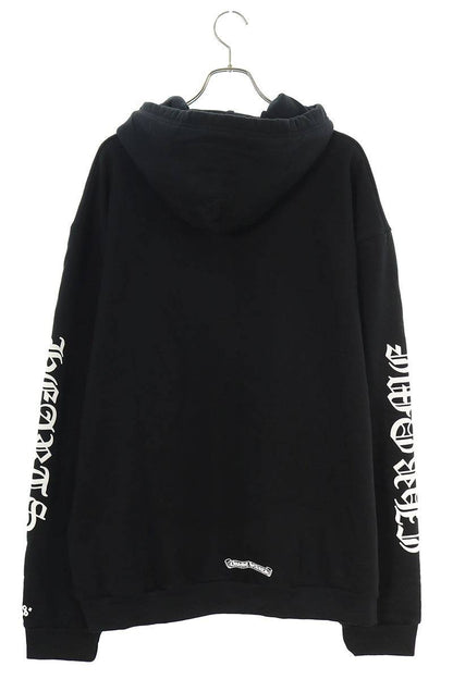 Chrome Hearts Logo Print Pullover Hoodie Black x White Size XXL