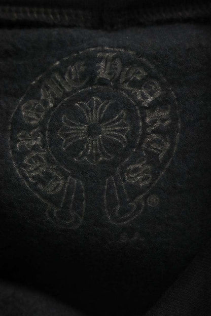 Chrome Hearts Logo Print Pullover Hoodie Black x White Size XXL