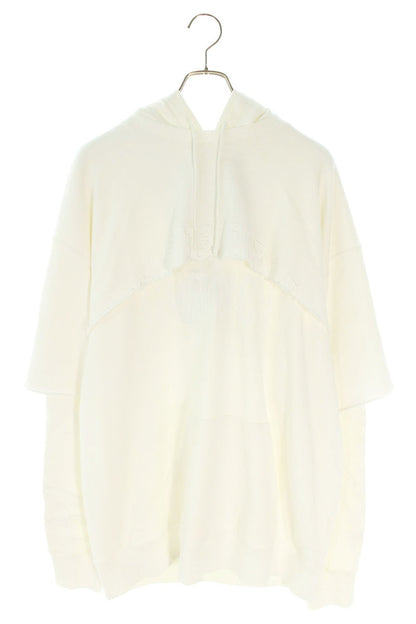 GIVENCHY Logo Patch Layered Hoodie White Size XL