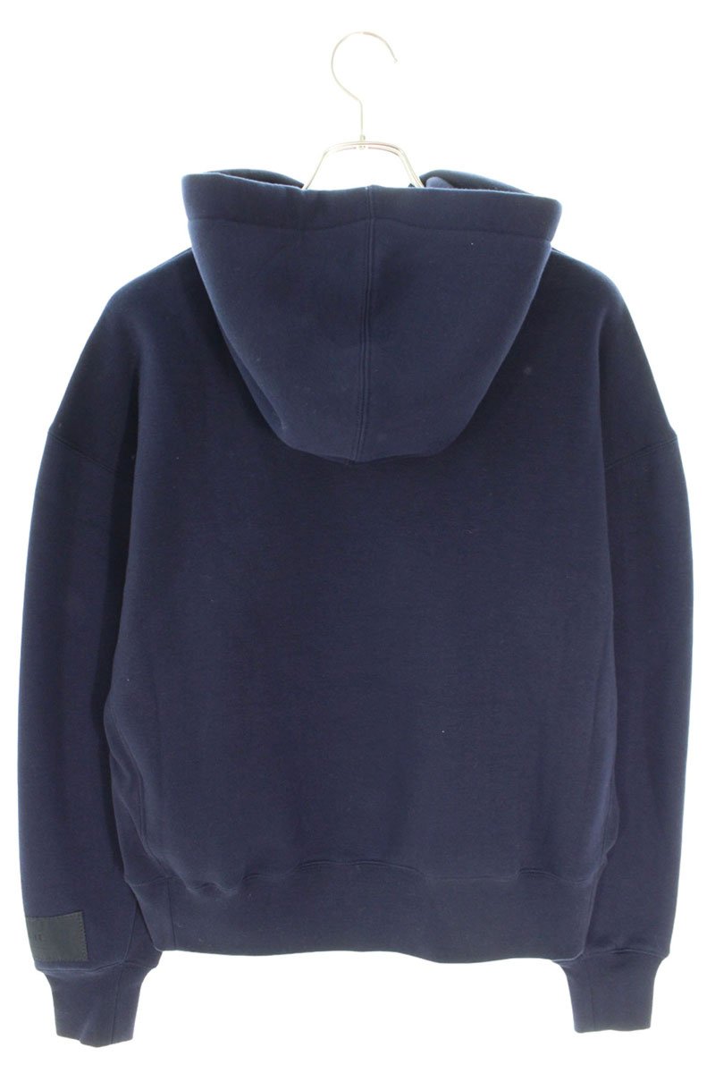 AMI Embroidered Pullover Hoodie Blue Size XS