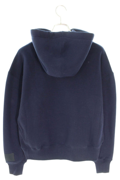 AMI Embroidered Pullover Hoodie Blue Size XS