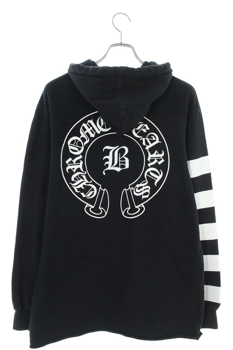 Chrome Hearts BELLA HD LNG Pullover Hoodie Black x White Size M