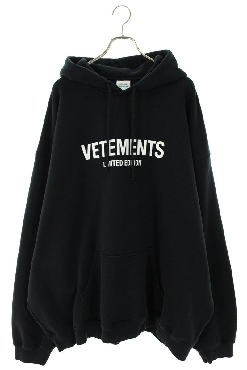 Vetements 24AW Logo Hoodie Black Size XL