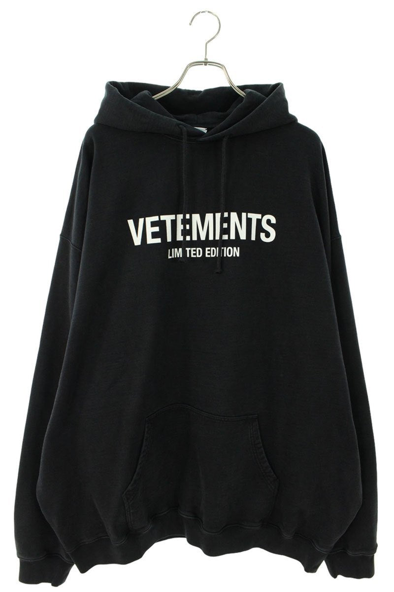 Vetements 24AW Logo Hoodie Black x White Size M