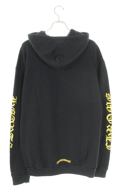 Chrome Hearts SWTSHRT PLVR Logo Print Hoodie Black x Gold Size XL