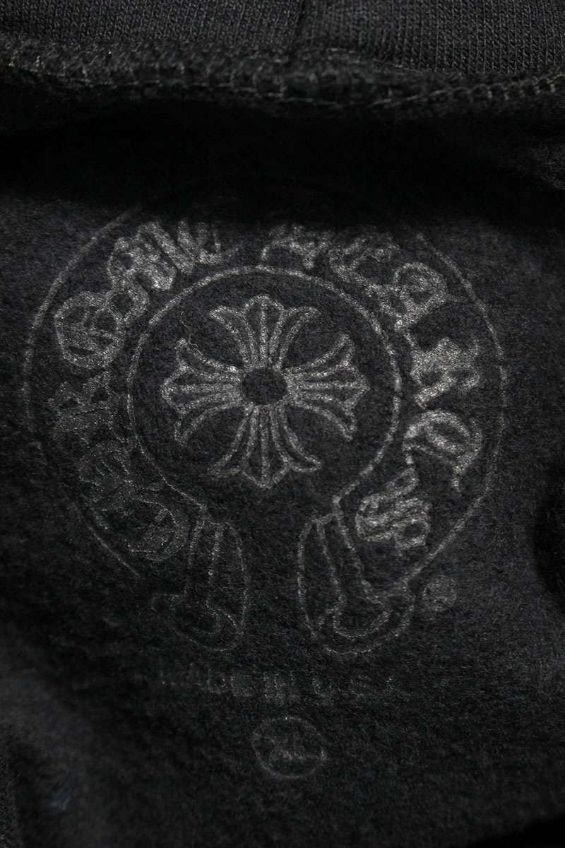 Chrome Hearts SWTSHRT PLVR Logo Print Hoodie Black x Gold Size XL