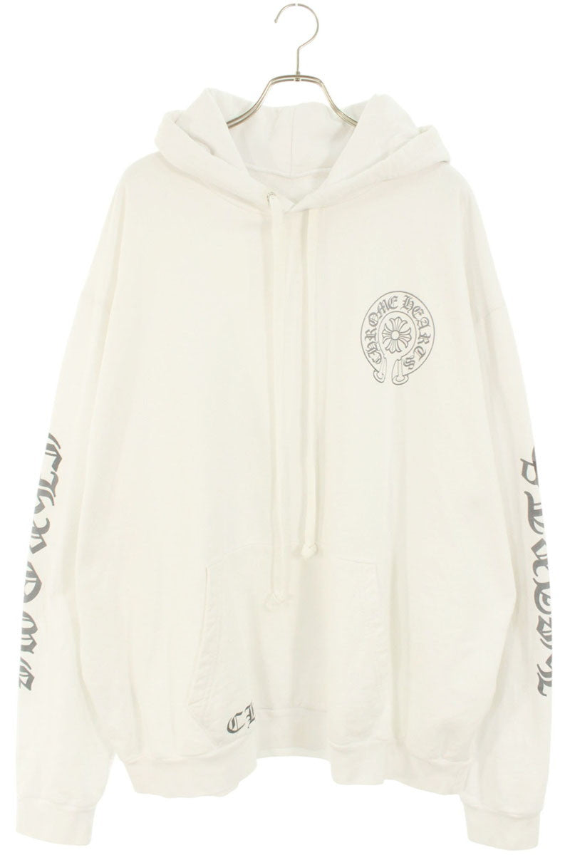 Chrome Hearts SWTSHRT PLVR LTD Horseshoe Print Hoodie White x Gray Size XXL