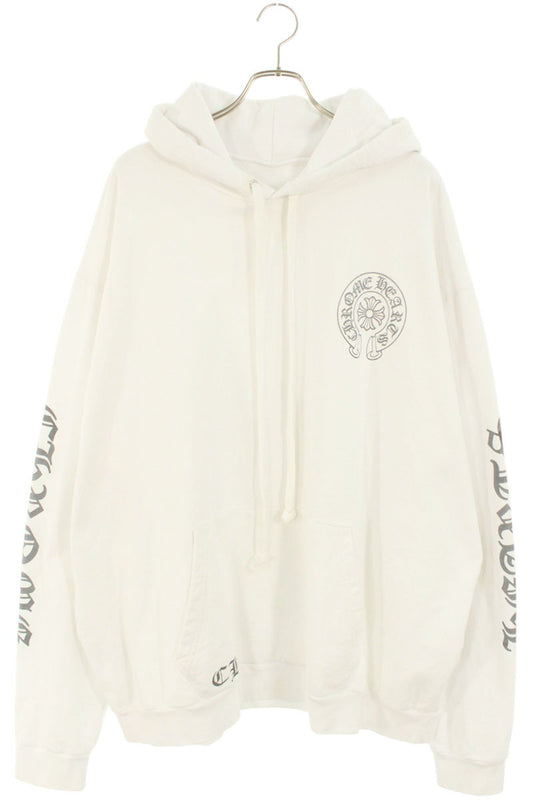 Chrome Hearts SWTSHRT PLVR LTD Horseshoe Print Hoodie White x Gray Size XXL