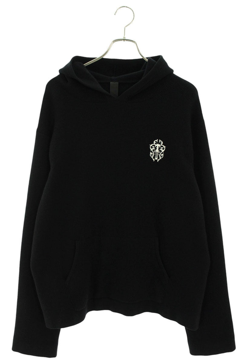 Chrome Hearts Dagger Embroidery Cashmere Knit Hoodie Size L