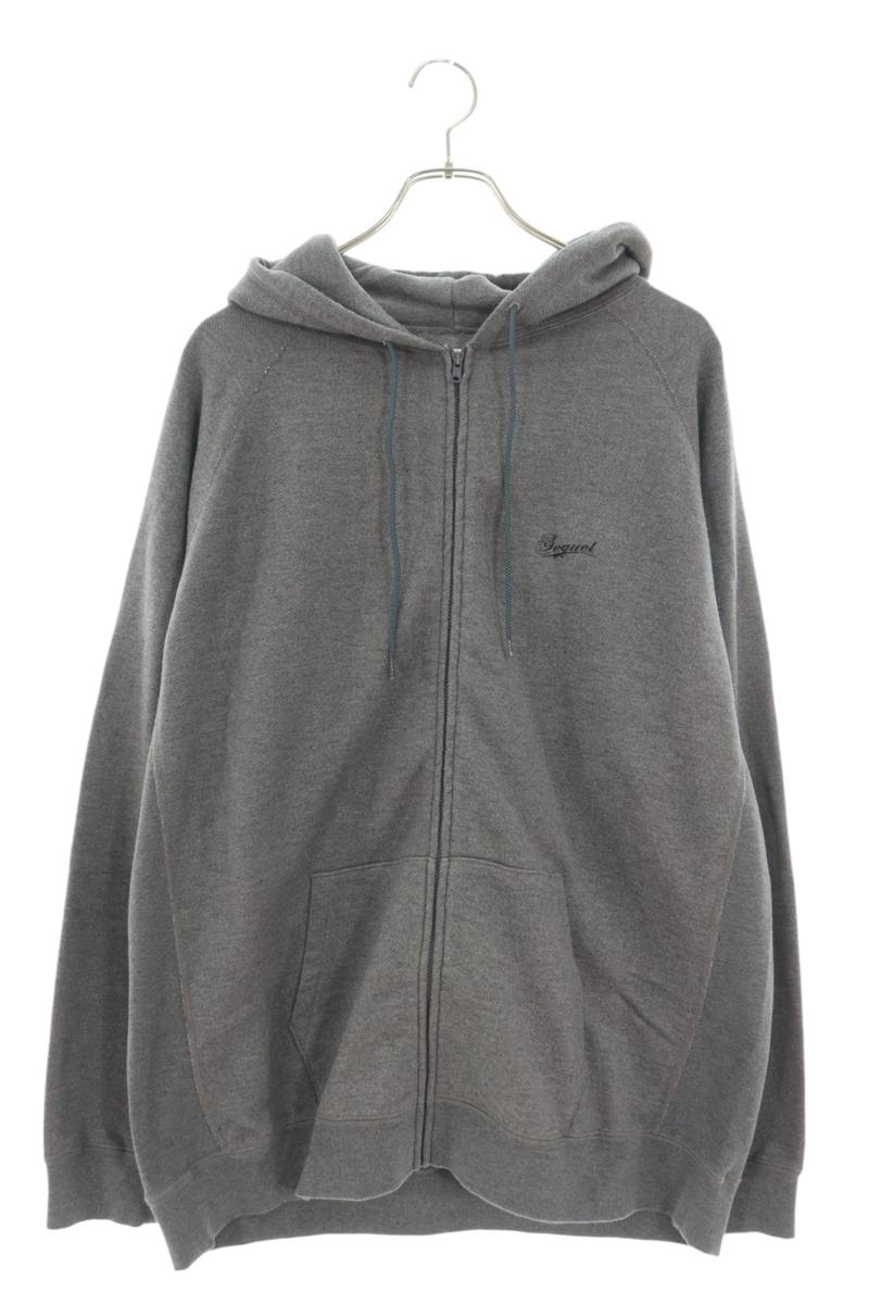 SEQUEL 23AW Back Print Zip Hoodie Gray Cotton Blend Size L