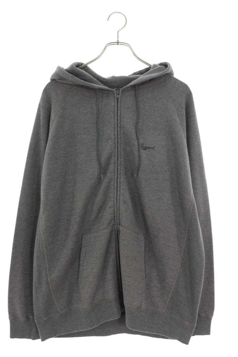 SEQUEL Back Print Zip Hoodie Black Cotton Blend Size XL