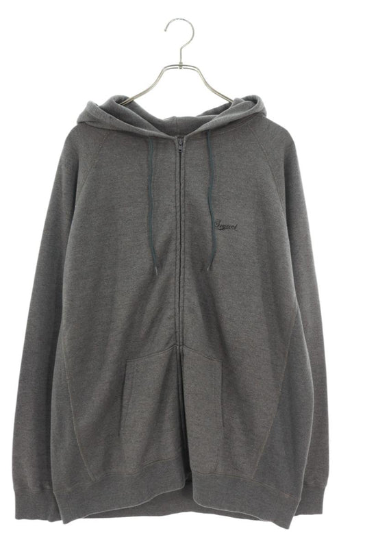 SEQUEL Back Print Zip Hoodie Black Cotton Blend Size XL