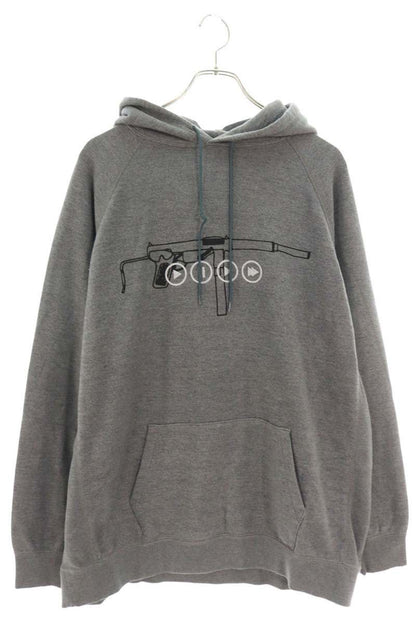 SEQUEL Back Print Hoodie Gray Cotton Blend Size XL