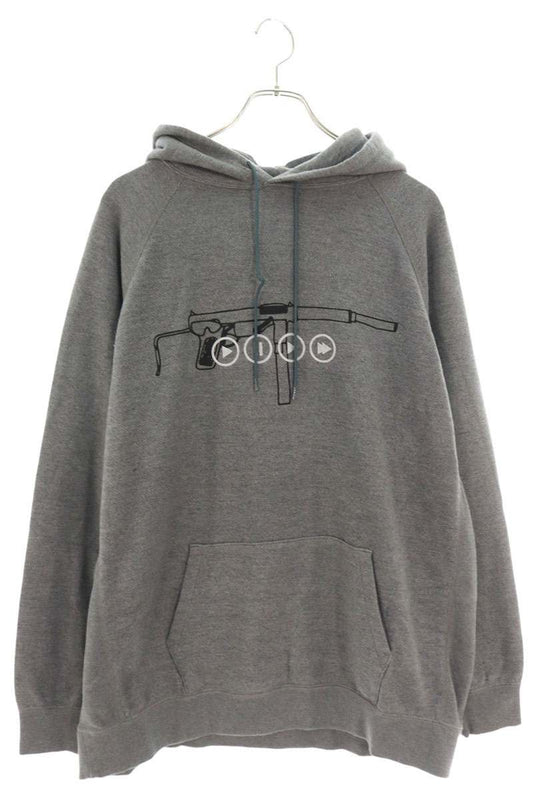 SEQUEL Back Print Hoodie Gray Cotton Blend Size XL