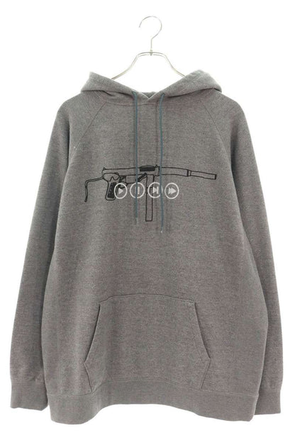 SEQUEL Back Print Hoodie Gray Cotton Blend Size L
