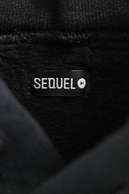 SEQUEL 22SS Logo Print Hoodie Black Cotton Size S