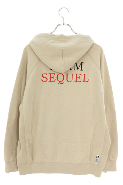 SEQUEL 23SS Logo Print Full Zip Hoodie Beige Size M
