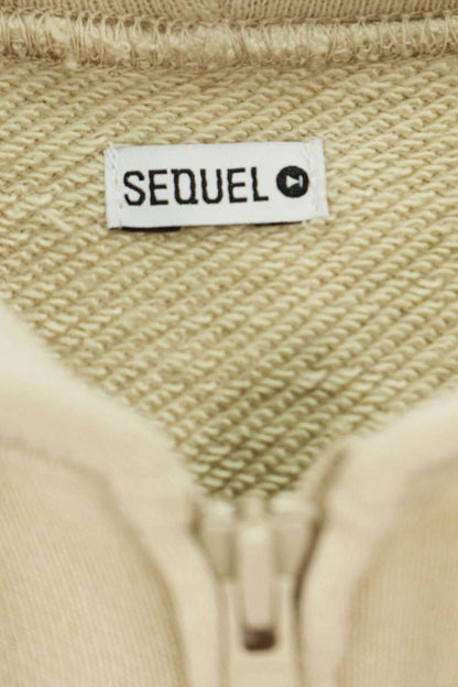 SEQUEL 23SS Logo Print Full Zip Hoodie Beige Size L