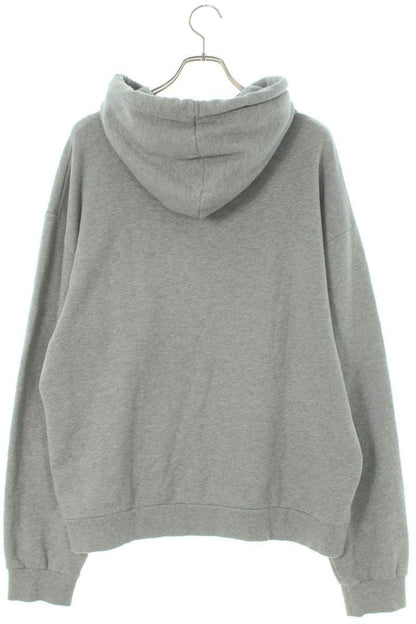 CELINE Classic Logo Loose Pullover Hoodie Gray Size XXL