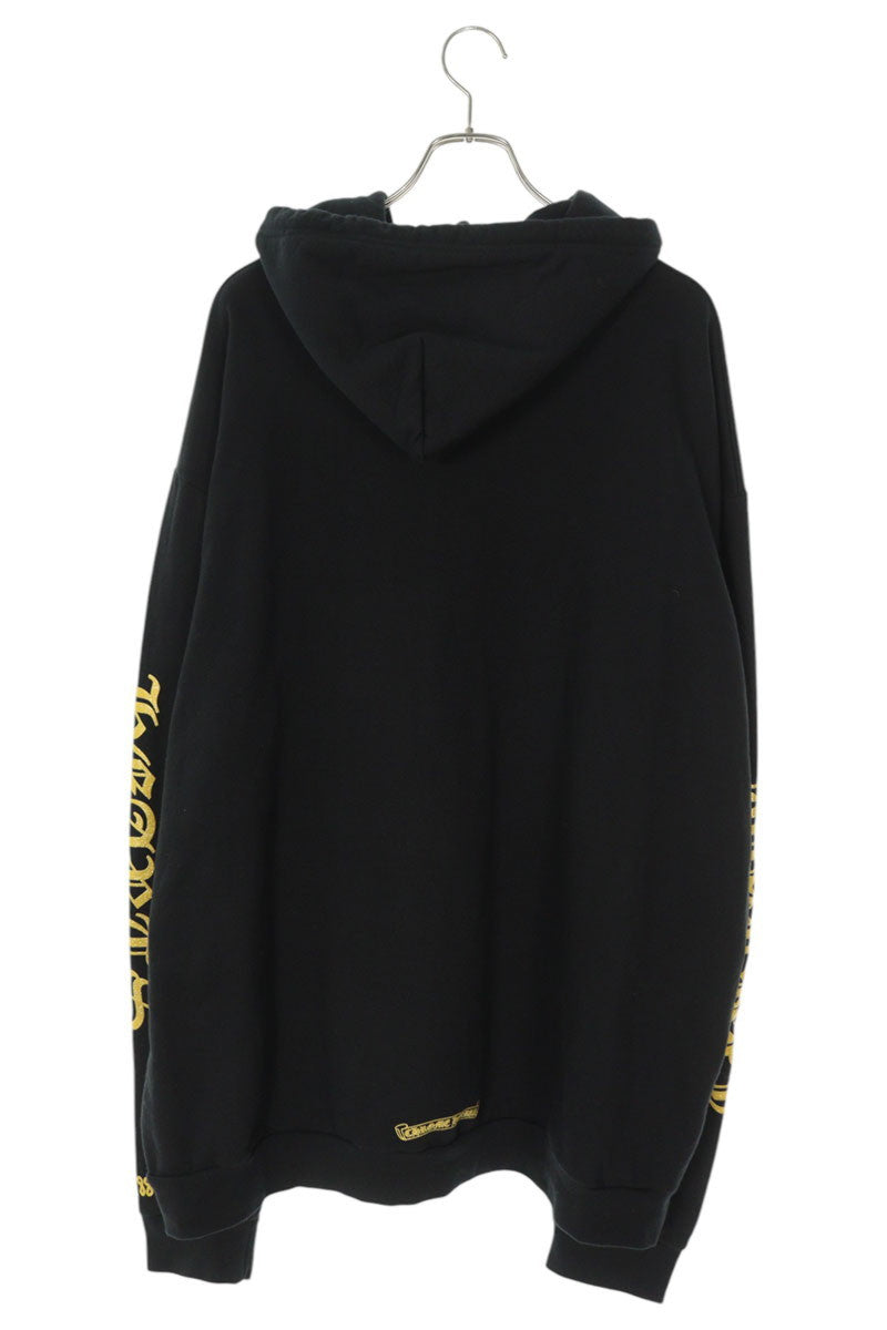 Chrome Hearts WWW.CHROMEHEARTS.COM HOODIE Black x Gold Size XXL