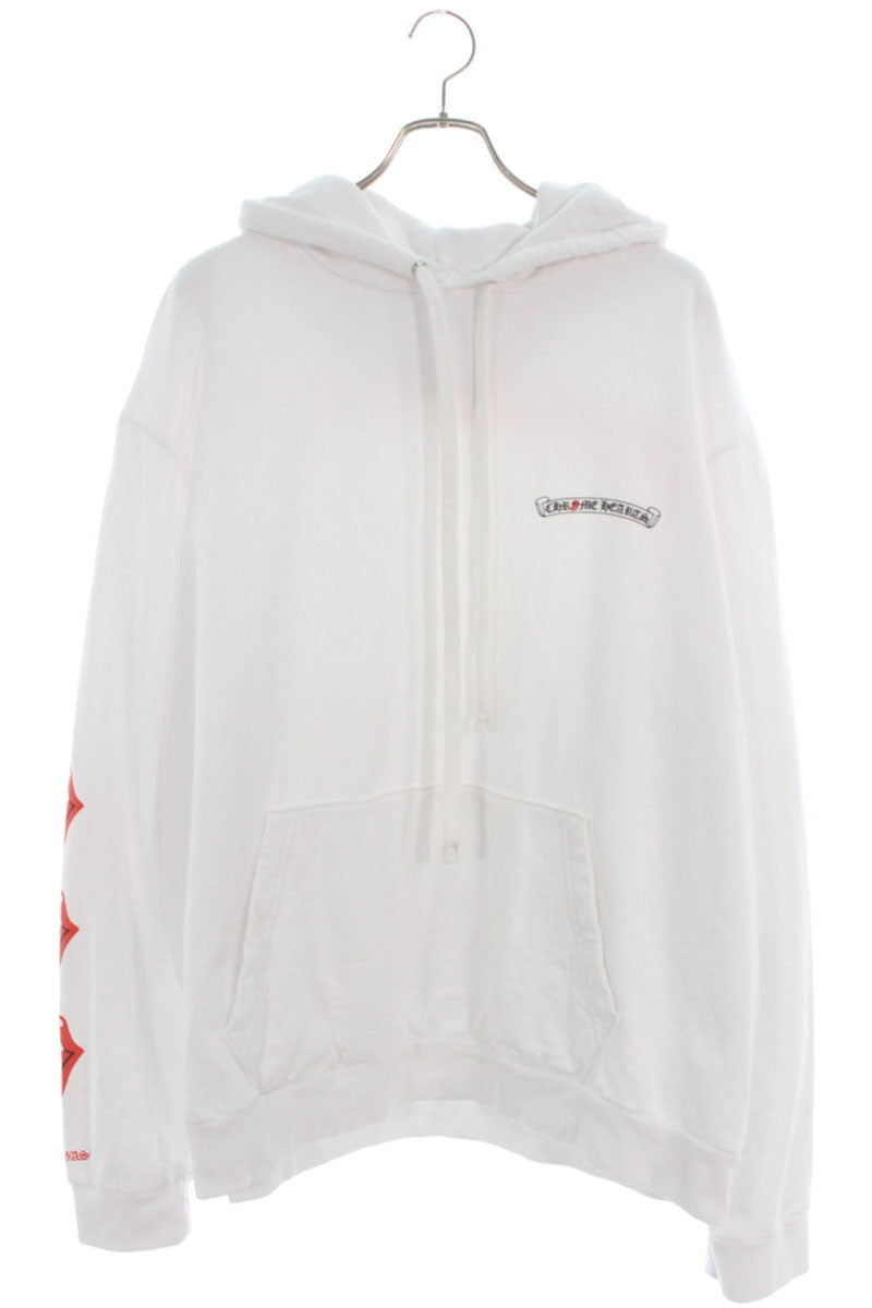 Chrome Hearts SWTSHRT PLVR LTD Pullover Hoodie White Size XL
