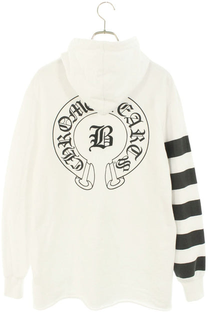 Chrome Hearts BELLA HD LNG Embroidered Logo Print Pullover Hoodie White Size M