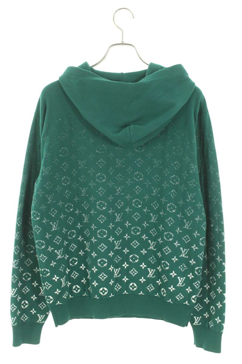 LOUISVUITTON 23AW Monogram Gradient Knit Hoodie Green Size S