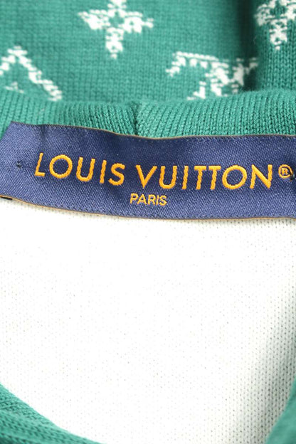 LOUISVUITTON 23AW Monogram Gradient Knit Hoodie Green Size S