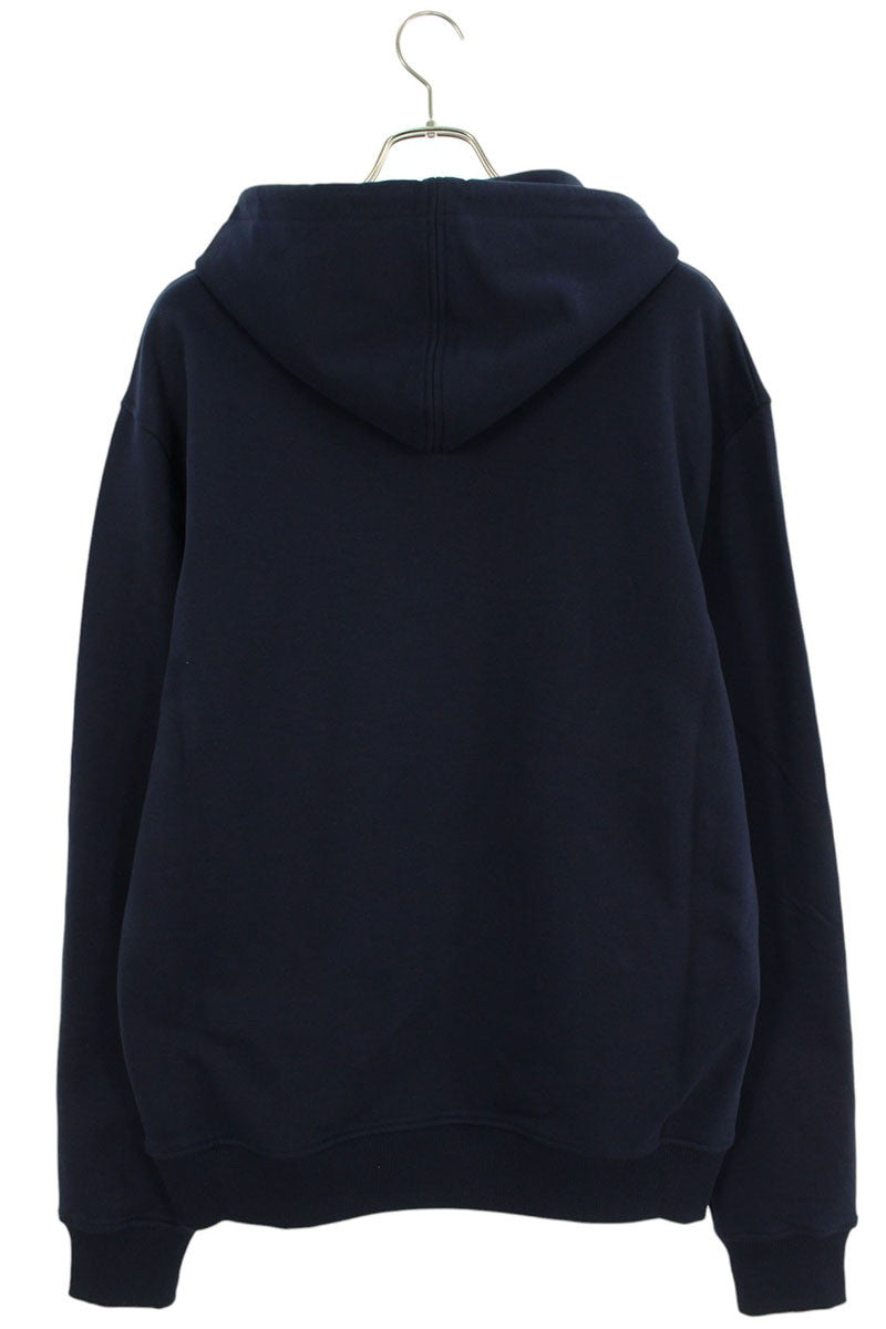 AMI 25SS Embroidered Pullover Hoodie Blue Size XL