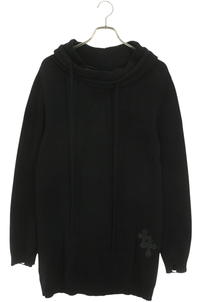 Chrome Hearts Y NOT Cross Patch Cashmere Knit Hoodie Size M