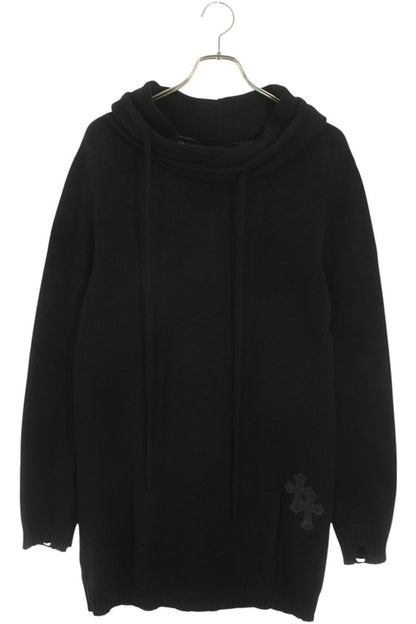 Chrome Hearts Y NOT Cross Patch Cashmere Knit Hoodie Size M
