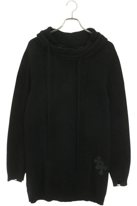 Chrome Hearts Y NOT Cross Patch Cashmere Knit Hoodie Size M