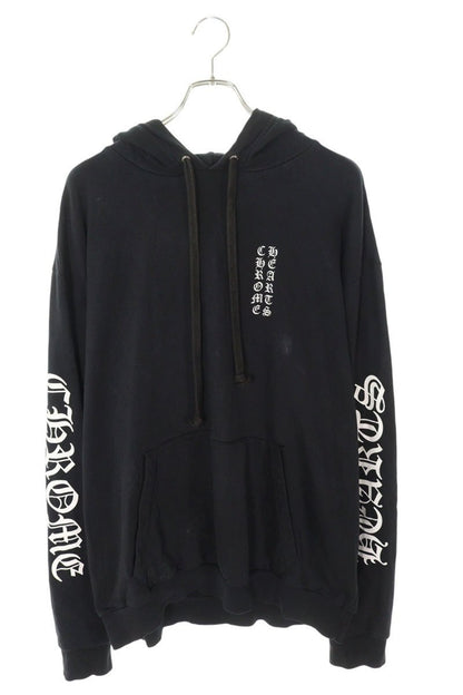Chrome Hearts SWTSHRT PLVR Logo Print Pullover Hoodie Black Size XL
