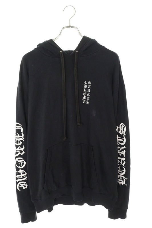 Chrome Hearts SWTSHRT PLVR Logo Print Pullover Hoodie Black Size XL
