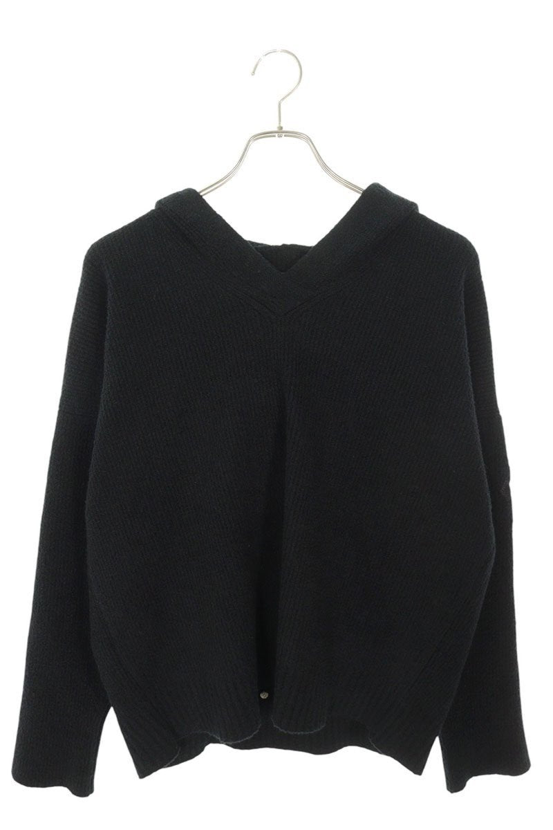 Chrome Hearts Pony Hair Patch Knit Hoodie Black Size XS