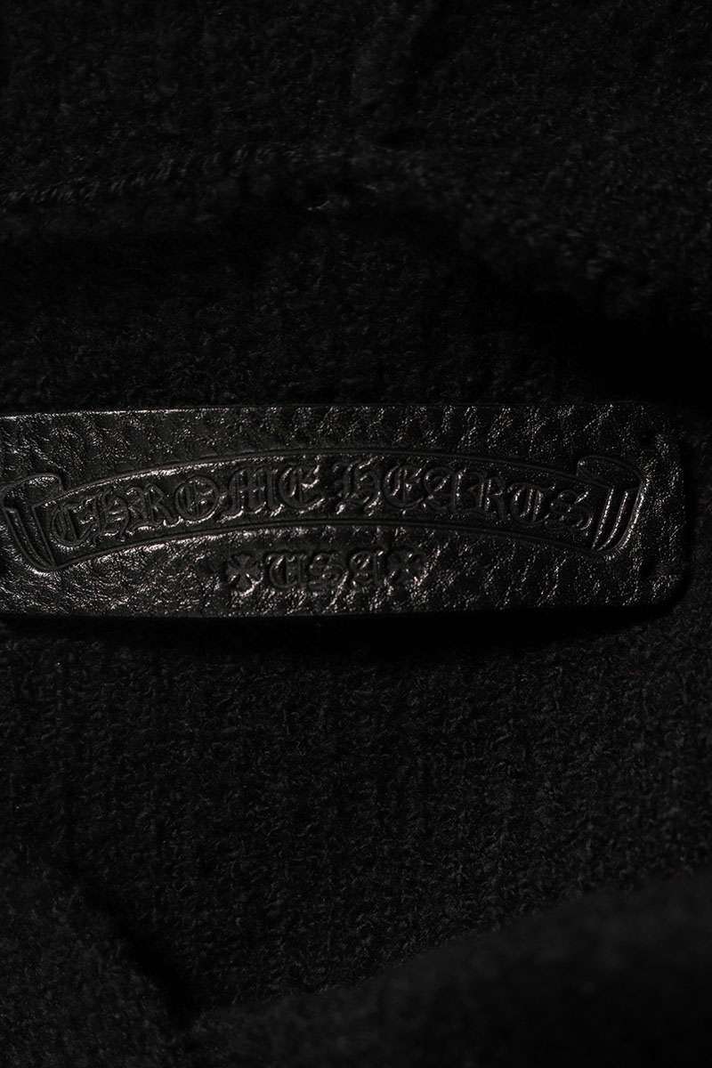 Chrome Hearts Pony Hair Patch Knit Hoodie Black Size XS