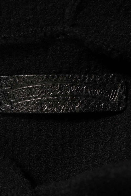 Chrome Hearts Pony Hair Patch Knit Hoodie Black Size XS