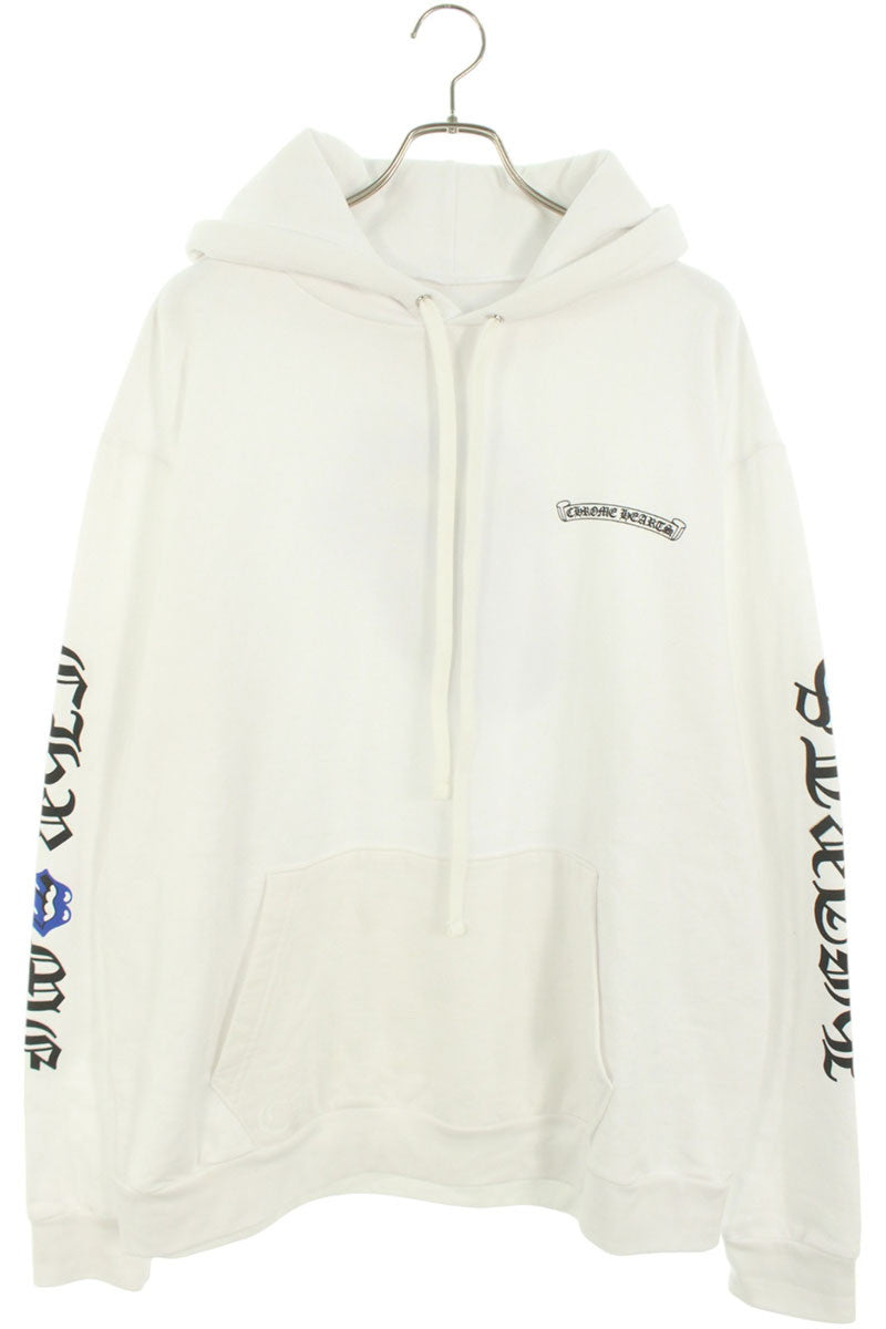 Chrome Hearts SWTSHRT PLVR LTD Print Pullover Hoodie White x Blue Size XL