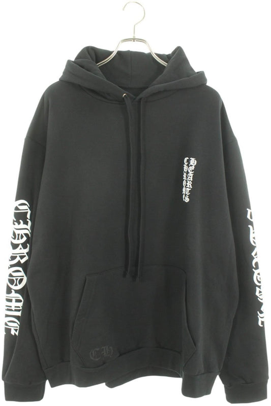 Chrome Hearts SWTSHRT HD PLVR Logo Print Pullover Hoodie Black Size XL