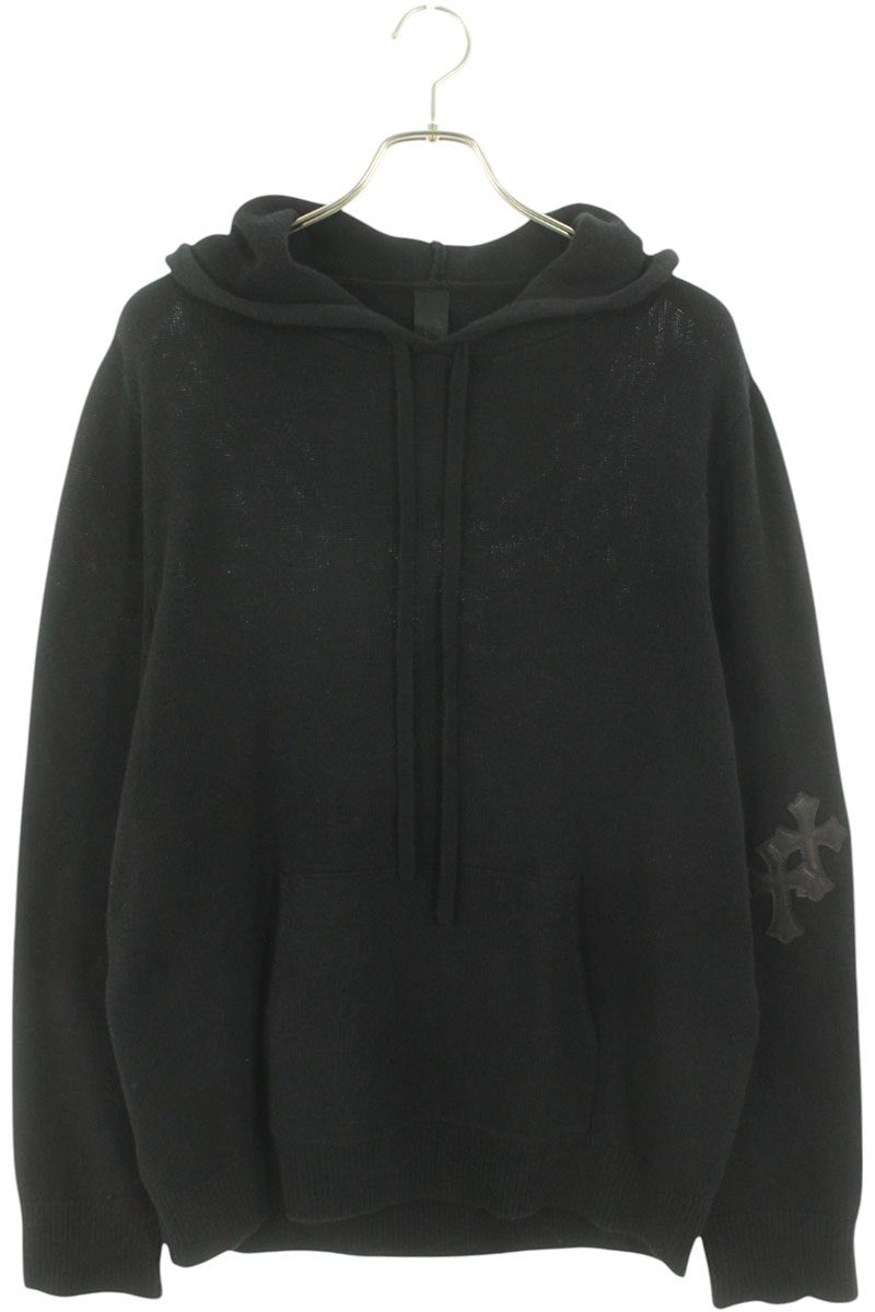 Chrome Hearts WAITING ROOM Cross Patch Hoodie Black Size M