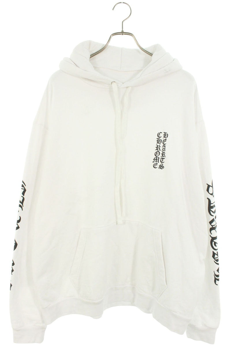 Chrome Hearts SWTSHRT PLVR Logo Print Pullover Hoodie White Size XL